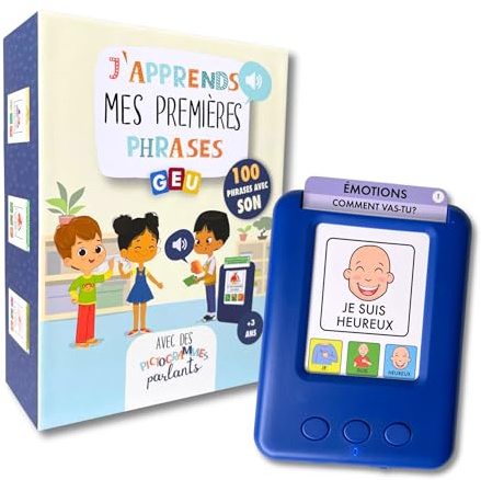 Tarjetas Parlantes Español con Pictogramas | Tarjetas Flash Parlantes | Estimulación del Lenguaje y Apoyo para Aprendizaje del Idioma | Aprendo Mis Primeras Frases - Editorial GEU (Francés)