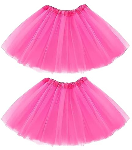 ZXTGBQ 2 Tutu Adulte, Jupe Tutu Femme, 3 Couches Tulle Jupe Ballerine, Rétro, Adulte Adolescent Parti, 80 90 Fête Costume pour Fête Halloween Carnaval