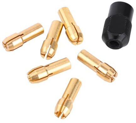 Ausla Collet Chuck Set, Brass Sleeves Carbon Steel, Secure Clamping Fast Tool Changes M8x0.75 for Versatile Tool Holding Applications