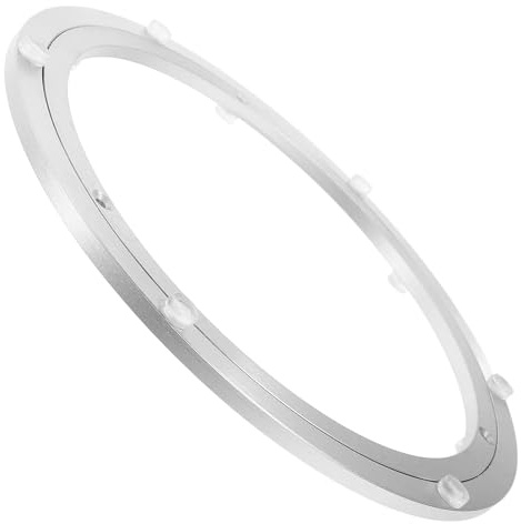Slät roterande platta för bordsskiva 30,48 cm aluminium vridbar tallriksbas, bullerfri svängförvaring för matbord, robust roterande platta, hushållsrestaurang