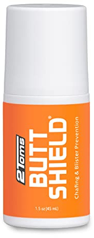 2Toms ButtShield Roll-On – Protezione Anti-Sfregamento per Sella e Cosce – Cura della Pelle Irritata per Ciclismo ed Equitazione – Burro di Karité e Aloe Vera (45 ml)