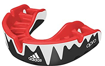 adidas Unisex – Erwachsene OPRO Gen4 Platinum-Edition Mundschutz, schwarz/weiß/rot, Senior