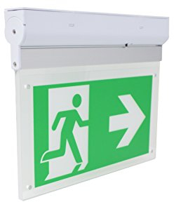 intratec 100% Shopping Notausgang Fluchtwegleuchte 300x50x230mm, LED Notleuchte Innen mit Akku für Wand und Deckenmontage geeignet AUTOTESTfunktion Gemäß DIN EN 60598-1 & VDE 0108