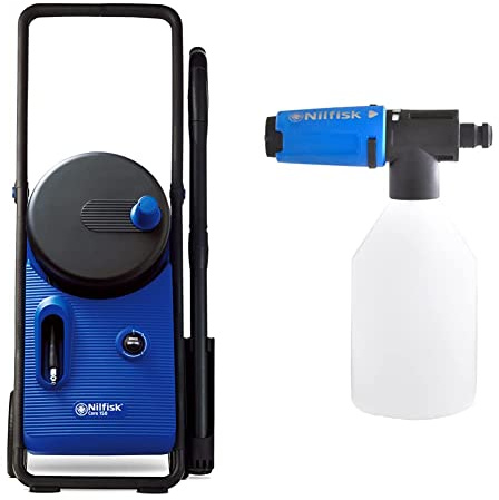 Nilfisk Core 150 bar High Pressure Washer with Power Control for Home, Garden and Car, Blue, 128471331 & 128500938 Super Foam sprayer for pressure washer, Blue