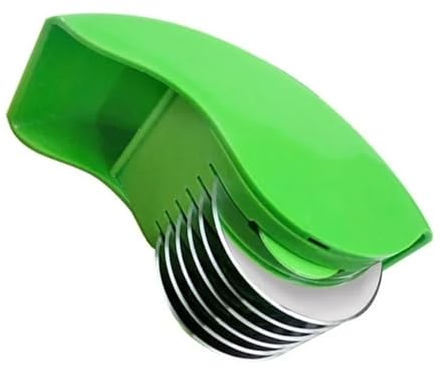 Hachoir à Fines Herbes, Rouleau de Coupe avec 6 Roues de Coupe Affûtées, Fourchette à Oignon Couteau à Oignon Trancheuse à Oignon Convient pour Couper la Viande Légumes Fruits, Ustensiles de Cuisine