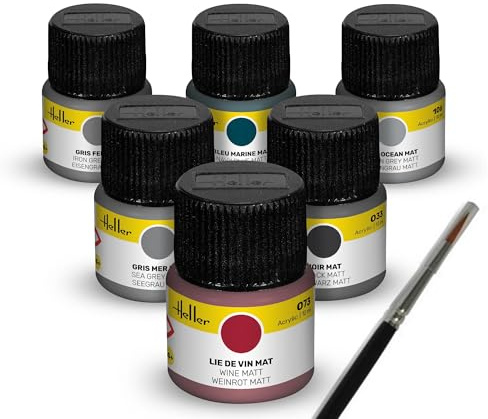 Heller 9405 Colour Set Navy Acrylic 6 x 12 ml + Brush