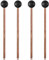 2 Paar Gummi Xylophon Mallet, Percussion mit Holz Griff, Steel Tongue Drum Hammer, Schlägel Percussion Sticks, Drumstick, Lang Trommelstock aus Holz, Kinder Gummi Trommelstöcke, 14.6cm/5.7 Zoll