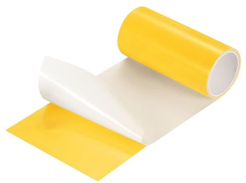 QUARKZMAN Kit di Riparazione per Toppe Gonfiabili 1,5 m x 10 cm, Nastri Adesivi Toppe TPU Toppa per Materassi Aria Piscina Castello Gonfiabile, Giallo