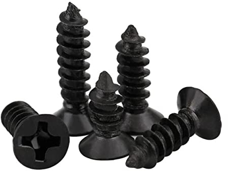 Ciieeo 100piezas Clavos Paneles Yeso Tornillos Autorroscantes Endurecidos Roscadores Avellanados Cruz Cabeza Plana Color