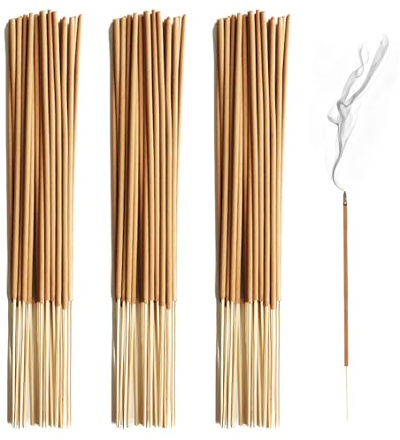 Gekamoyue Bâtonnets d'encens, 150pcs Bois de Santal Encens Naturel sans, 25 Pcs x 6 Pack,150 Pcs Total