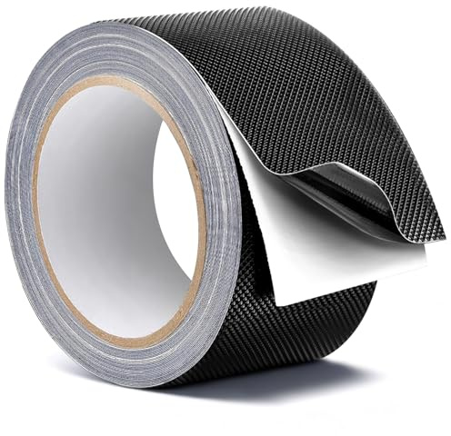 NZNSML Rubber Grip Tape Non Slip Rubber Tape 5 cm x 5 m Anti Slip Texture Enhances Friction Comfortable Self Adhesive Waterproof Cuttable Black Suitable for Tool Handles Stairs