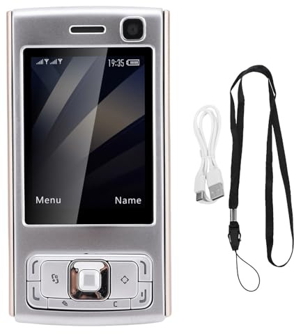 GOWENIC Teléfono Deslizante Desbloqueado, Teléfono Móvil 2G gsm 2.0 Pulgadas de 1000 MAh Batería Dual SIM MP3 MP4 Reproductor con Altavoz Fuerte y, para Facilitar el Funcionamiento y (Gold)