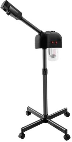 TONFEION Vaporizzatore viso da 800 W, vaporizzatore viso con funzione vapore caldo 42 ℃, vapore viso con ugello a 360°, sauna facciale, altezza regolabile 30 – 40 cm