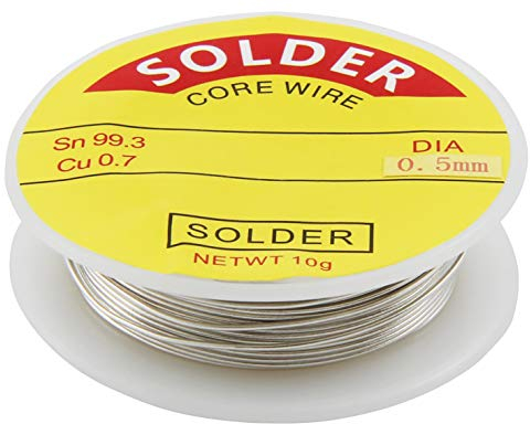 ETT McPower Fil à souder Ø 0,5 mm | Rouleau de 10 g | Étain à souder électronique sans Plomb pour Soudure SMD | 99,3% étain, 0,7% cuivre | Soudure précise