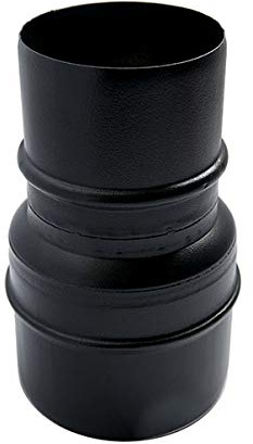 Riduzione D. 100 maschio - 80 masschio, smaltato verniciato 600 gradi smaltato 600 gradi stufa pellet tubo nero CE Made in Italy
