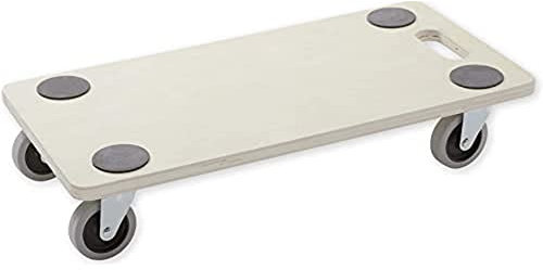 Home It Work® Carrello per Mobili 250 kg – 29 × 58 cm – Piattaforma in Multistrato con Inserti Antiscivolo – 4 Ruote Girevoli – Base da Trasporto Robusta