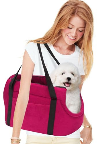 PETCUTE Trasportino Cane e Gatti Borsa per Cane Borsa da Trasporto per Cani traspirante Borsa da Viaggio per Animali Domestici
