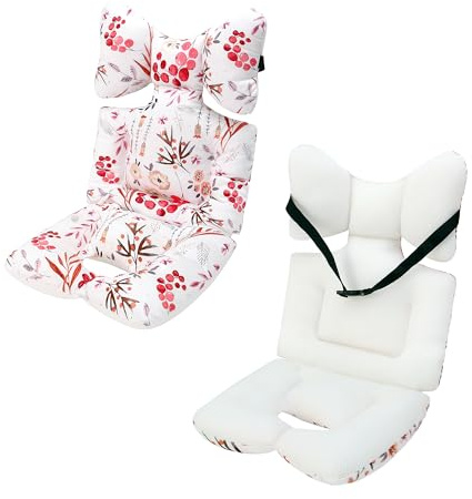 Universal Sitzauflage Babyschale Liner 3D Air Mesh Kinderwagen Kissen Pad für Kinderwagen Buggy (Blumen)
