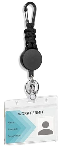 Meekye 1/2/3 PC Schlüsselanhänger Ausziehbar Schlüssel mit 60cm Stahlseil, Ausweishalter Kartenhalter Ausweishülle, Ausweisjojo Einziehbarer Schlüsselkette mit Karabiner Starker Feder Schnur