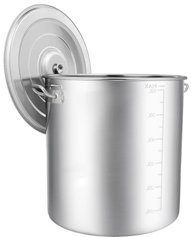 Kastrull soppgryta rostfritt stål stockpot gastronomi gryta universell gryta med lock för hushåll restauranger (70 l)