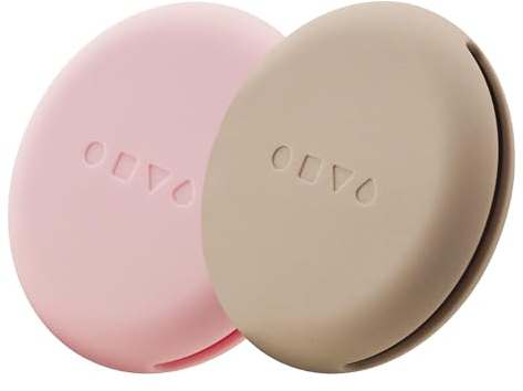 ZXCHOME 2 Stück Silikon Makeup Puderquaste Halter, Tragbare Make-up Blender Case für Unterwegs, Hautfreundlicher und Bruchsicherer Make-up Powder Puff Aufbewahrung