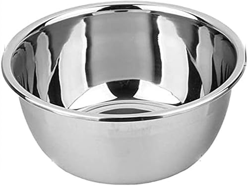 Notcilgias Stainless Steel Bowl, Mixing Bowl, Stainless Steel, Multifunctional Metal Bowl, Kitchen Bowl, Salad Bowl, Dishwasher Safe, 1 Piece, 40 cm (40 cm)