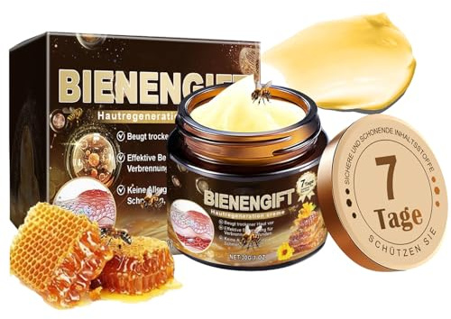 Crème complète au venin d'abeille, crème complète au venin d'abeille, crème régénérante pour tous les types de peau et lisse la peau, réduit les rides et ridules (30 ml)