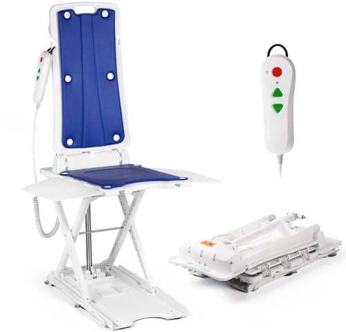 Sollevatore elettrico per vasca da bagno, impermeabile, dispositivo di assistenza per anziani e disabili, supporta fino a 136 kg, solleva fino a 50,8 cm