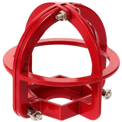 PAMINGONO Copertura di Protezione in Metallo per Testa Sprinkler Antincendio Rossa, Gabbia Protettiva per Irrigatore da Soffitto, Protezione Completa per Impianti Antincendio Residenziali,