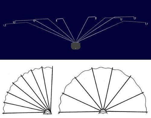 Ducha marco paraguas Maurer 180 ° de la aguamarina