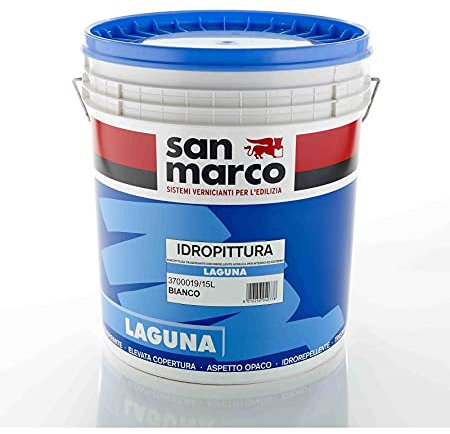 San Marco LAGUNA Pittura per interno ed esterno traspirante idrorepellente, colore: Bianco, size: 4 lt