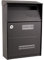 FYZS Outdoor Mailbox mit Schloss Retro Vintage europäische Aluminium-Wandmontage-Mail-Box Postfach Sichere Briefkasten außerhalb Postfächer, 21x9x32.5cm (Color : Black)