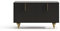 SweMa Sideboard mit Soft-Close-Fronten - Monte-Prado - 120/70/38 - schwarz/Gold