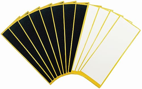 RACOFSB Fingerboard Foam Grip Tape, Finger Skateboard Griptape 40mmX110mm (8pcs Black 4pcs White)