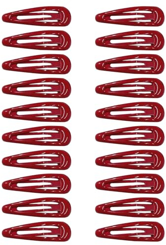 ETAWDE Épingles à cheveux avec étoiles rouges, épingles à cheveux, clip en bec de canard, pinces à cheveux simples, accessoires capillaires, cadeaux, lot de 20