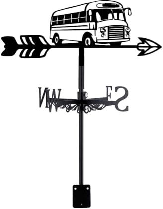 SUPERDANT Landbus Wetterhahn Landbus Wetterfahne Garten Weather Vane Aus Schwarzem Gartenkunst Dekorschilder Dekorative Wetterfahnen Weathervane