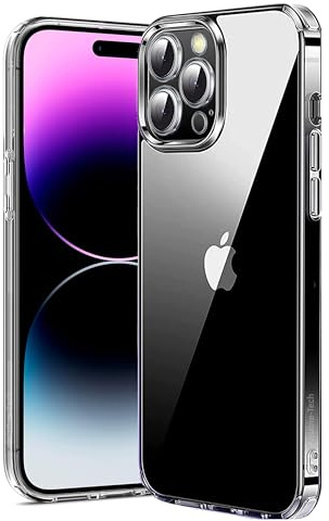 Pristine-Tech Crystal Clear for iPhone 14 Pro Max Case [Anti-Yellowing] [Superior Military-grade Protection] Shockproof Protective Phone Case Thin Slim Cover for iPhone 14 Pro Max