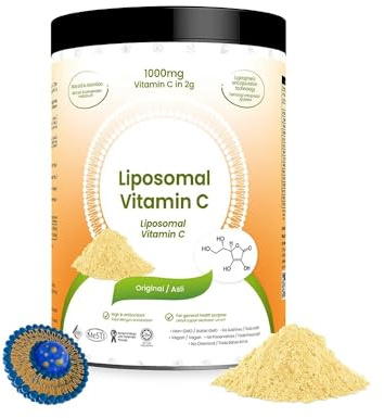 Liposomales Vitamin C Pulver 100g pur ohne Zusatzstoffe für Suppe, Smoothies, Kaffee, Getränke, Gebäck