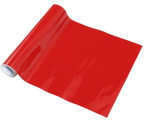 Partuto 1 Pc Film De Vinyle pour Voiture Universel Film De Protection PVC Rouge Vif 0,65 Pieds X 59,84 Pouces