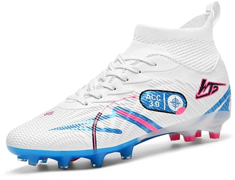 WEJIESS Bottes de Football Chaussures à Crampons pour Hommes Chaussures de Football pour Enfants Entraînement Sportif Professionnel en Plein air Bottes de Football pour Jeunes