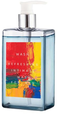 Shower Gel for Men, Blue Perfume Scent Refresh Intimate Body Wash for Men, Daily Intimate Wash Gentle Shower Gel, Perfume Fresh, Long-Lasting, All Skin Types (1)