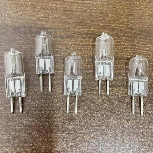 Lighxprenial 5pcs 12V G5.3 Halogen Light Bulbs - 20W, 35W, 50W, 75W, 100W | Warm White 3000-3500K | 360° Beam Angle | 2000 Hours Lifespan