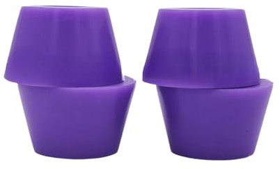 LeeQinersw 4 Piezas Longboard Bushing Set de Repuesto Portátil para Ejes de Patineta Bujes Cónicos Robustos en PU Amortiguador Instalación Rápida Y Sencilla, PÚrpura