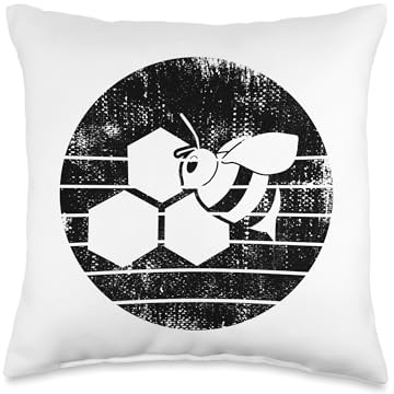 Honeybee Beekeeping Enthusiast Throw Pillow