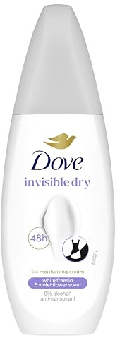 Dove Deodorante Vapo Invisible Dry 75 ml, Deodorante Spray Senza Gas Antitraspirante, Protezione Anti-Odore 48 Ore, Deodorante Ascelle con 1/4 di Crema Idratante, Anti Macchie sui Vestiti