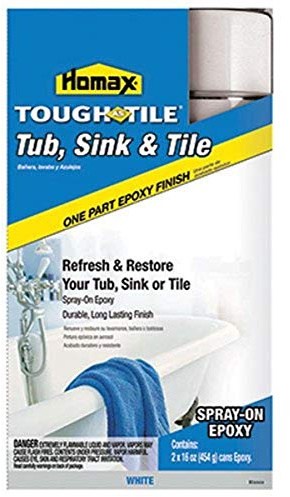 32 oz Homax 3157 White Tough As Tile Spray-On Tub & Tile Epoxy Finish
