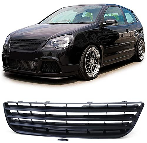 Sport Kühlergrill Grill ohne Emblem Schwarz für VW Polo 9N3 05-09