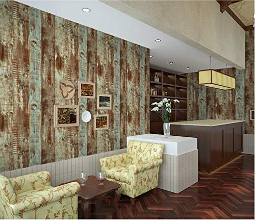 Americano Retrò-carta Da Parati Legno-grano Di Legno-strisce Di Carta Da Parati-stile Industriale-wallpaper Studio/bar/negozio Di Abbigliamento