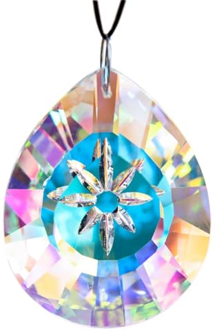 Attrape-soleil en cristal arc-en-ciel pour fenêtre, pendentif en forme de goutte en verre, prismes de 76 mm