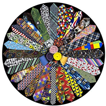 Springbok 500 Piece Round Jigsaw Puzzle It's A Tie! - Unique Cut Pieces